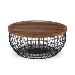 Cheshire Hadley Storage Coffee Table in Walnut & Black