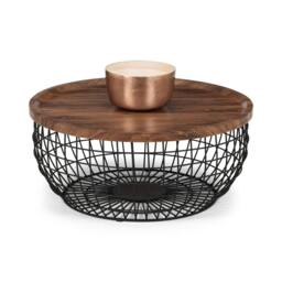 Cheshire Hadley Storage Coffee Table in Walnut & Black - thumbnail 2