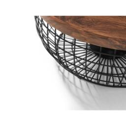 Cheshire Hadley Storage Coffee Table in Walnut & Black - thumbnail 4