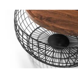 Cheshire Hadley Storage Coffee Table in Walnut & Black - thumbnail 6