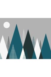 Origin Murals Graphic Mountains Wall Mural in Grey - Size: W300 cm x H240 cm - thumbnail 2