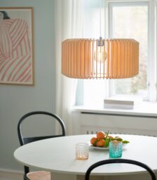 Nordlux Asti Pendant Light Brown Wood Dining Room E27 Mains 50cm - thumbnail 5