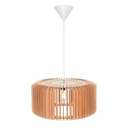 Nordlux Asti Pendant Light Brown Wood Dining Room E27 Mains 50cm - thumbnail 3