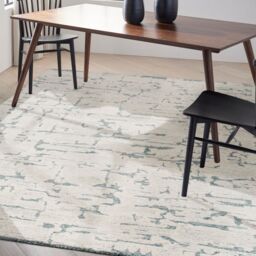 The Rug Shop UK Teal Handmade Wool Abstract Luxurious Easy To Clean Area Rug - Size: 160 cm x 220 cm - thumbnail 3