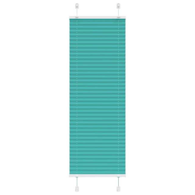 Berkfield Home Pleated Blind Petrol Green 40x150 cm Fabric Width 39.4 cm Polyester - image 1