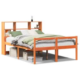 Berkfield Home Decorative Bookcase Bed without Mattress Wax Brown 160x200 cm Sol - thumbnail 3