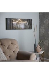 Art for the Home Woodland Wander LED Printed Canvas in White - thumbnail 3