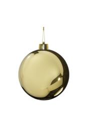KDMD Gold Shiny Shatterproof Bauble x1 25cm in Light Sand - thumbnail 5
