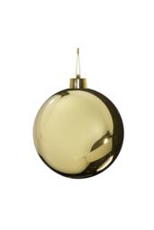 KDMD Gold Shiny Shatterproof Bauble x1 25cm in Light Sand