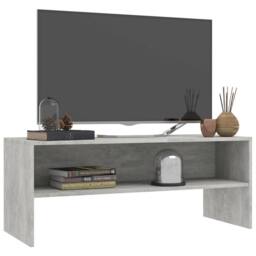 Berkfield Home TV Cabinet Concrete Grey 100x40x40 cm Engineered Wood - Size: 100 x 40 x 40 cm - thumbnail 3