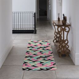 Benjamin Tate Design Summer Hipster Boho Chic Runner Rug in Natural - Size: 67 cm x 230 cm - thumbnail 3