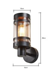 BHS Lighting Malone Outdoor Wall Light in Gold - thumbnail 5
