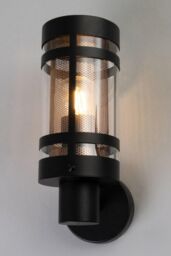 BHS Lighting Malone Outdoor Wall Light in Gold - thumbnail 1