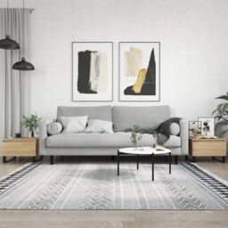 Berkfield Home Coffee Tables 2 pcs Sonoma Oak 50x46x35 cm Engineered Wood in Brown - Size: 50 x 46 x 35 cm - thumbnail 1