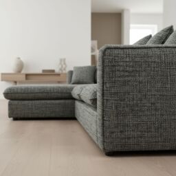 Abakus Direct Lucas Textured Stone Grey Corner Left Sofa Modern Comfort & Stylish Design - thumbnail 4