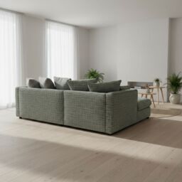 Abakus Direct Lucas Textured Stone Grey Corner Left Sofa Modern Comfort & Stylish Design - thumbnail 7