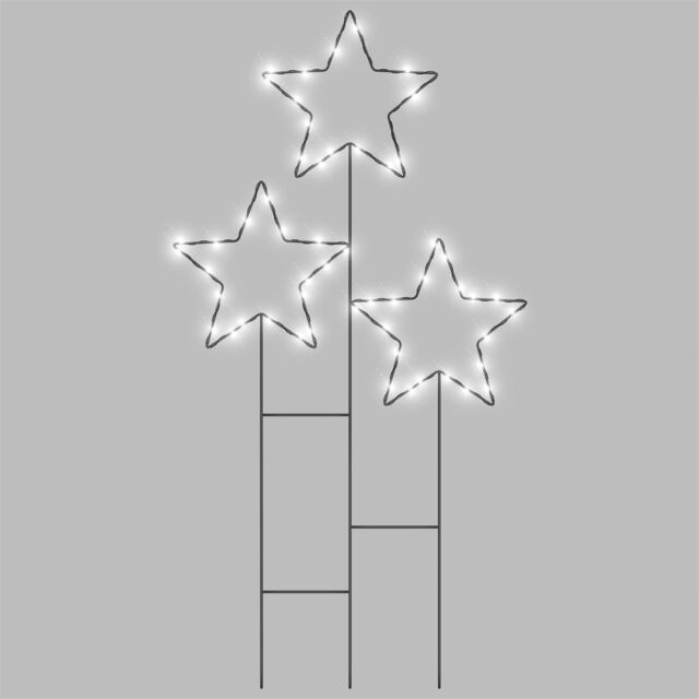 Xmas Haus 41x87 cm 30 Warm White Led metal Garden Light in Black - image 1
