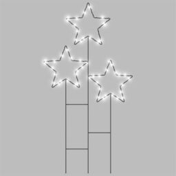 Xmas Haus 41x87 cm 30 Warm White Led metal Garden Light in Black