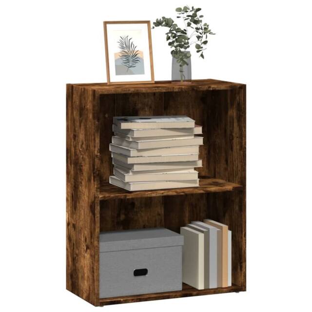 Berkfield Home Bookcase Smoked Oak 60x30x77 cm Engineered Wood in Brown - Size: 60 x 30 x 77 cm - image 1