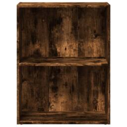 Berkfield Home Bookcase Smoked Oak 60x30x77 cm Engineered Wood in Brown - Size: 60 x 30 x 77 cm - thumbnail 4