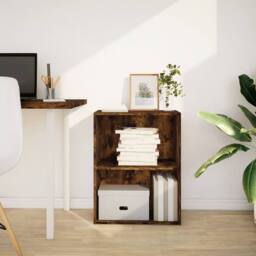 Berkfield Home Bookcase Smoked Oak 60x30x77 cm Engineered Wood in Brown - Size: 60 x 30 x 77 cm - thumbnail 3