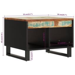 Berkfield Home Green Coffee Table 55x50x40 cm Solid Wood Reclaimed - Size: 55 x 50 x 40 cm - thumbnail 7