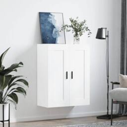 Berkfield Home Wall Mounted Cabinet White 69.5x34x90 cm Engineered Wood - thumbnail 3