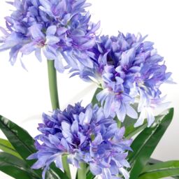 Leaf 90cm Blue Flower Artificial Blossom Plant Agapanthus with pot - thumbnail 2