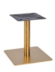 netfurniture Zavon Brass Steel Square Table Base Poseur Height in Bronze