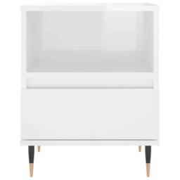 Berkfield Home Modern Bedside Cabinets 2 pcs High Gloss White 40x35x50 cm Engine - Size: 40 x 35 x 50 cm - thumbnail 7