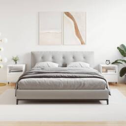 Berkfield Home Modern Bedside Cabinets 2 pcs High Gloss White 40x35x50 cm Engine - Size: 40 x 35 x 50 cm - thumbnail 2