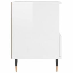Berkfield Home Modern Bedside Cabinets 2 pcs High Gloss White 40x35x50 cm Engine - Size: 40 x 35 x 50 cm - thumbnail 8