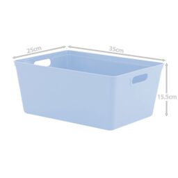 simpa 11L Plastic Studio Organiser Trays with Handles - Set of 6 in Pale Blue - thumbnail 4