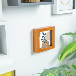 "Nicola Spring 3D Box Photo Frames - 4 x 4"" - Pack of 2 in Dark Brown" - thumbnail 6