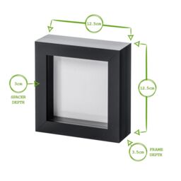 "Nicola Spring 3D Box Photo Frames - 4 x 4"" - Pack of 2 in Dark Brown" - thumbnail 7