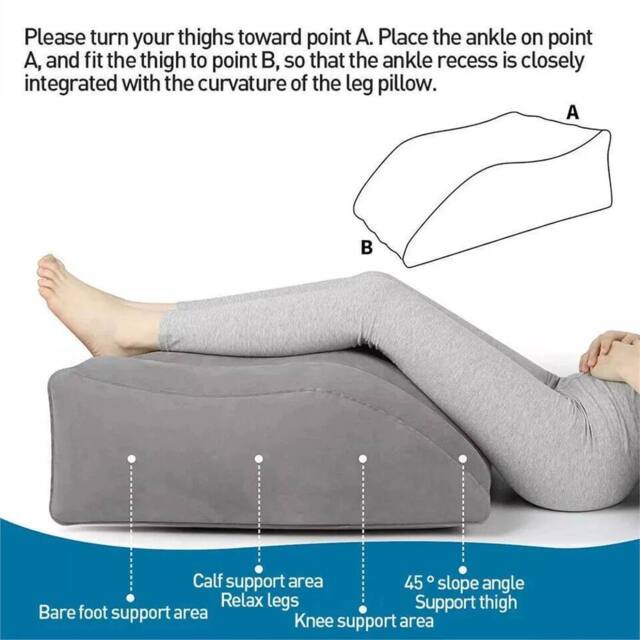 Nordara Inflatable Elevation Leg Foot Rest Raiser Support Pillow Cushion Pump in Grey - image 1