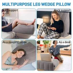Nordara Inflatable Elevation Leg Foot Rest Raiser Support Pillow Cushion Pump in Grey - thumbnail 5