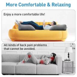 Nordara Inflatable Elevation Leg Foot Rest Raiser Support Pillow Cushion Pump in Grey - thumbnail 4