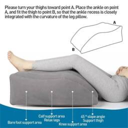 Nordara Inflatable Elevation Leg Foot Rest Raiser Support Pillow Cushion Pump in Grey - thumbnail 1