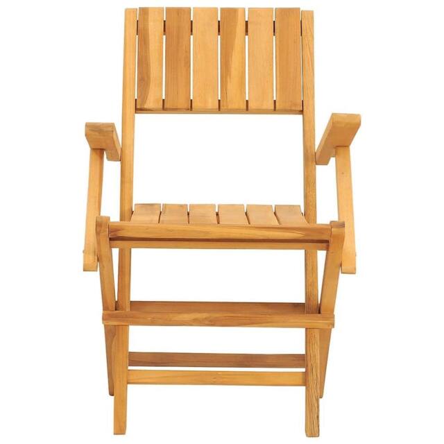 Berkfield Home Beautiful Folding Garden Chairs 8 pcs 55x61x90 cm Solid Wood Teak in Brown - Size: 55 x 61 x 90 cm - image 1