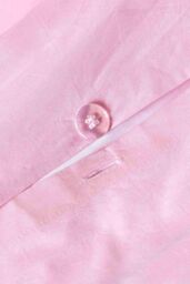 Homescapes Egyptian Cotton Duvet Cover with Pillowcase, 200 TC in Pink - Size: King - thumbnail 3