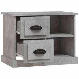 Berkfield Home Elegant Bedside Cabinet Concrete Grey 60x35.5x45 cm - thumbnail 6