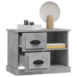 Berkfield Home Elegant Bedside Cabinet Concrete Grey 60x35.5x45 cm - thumbnail 5