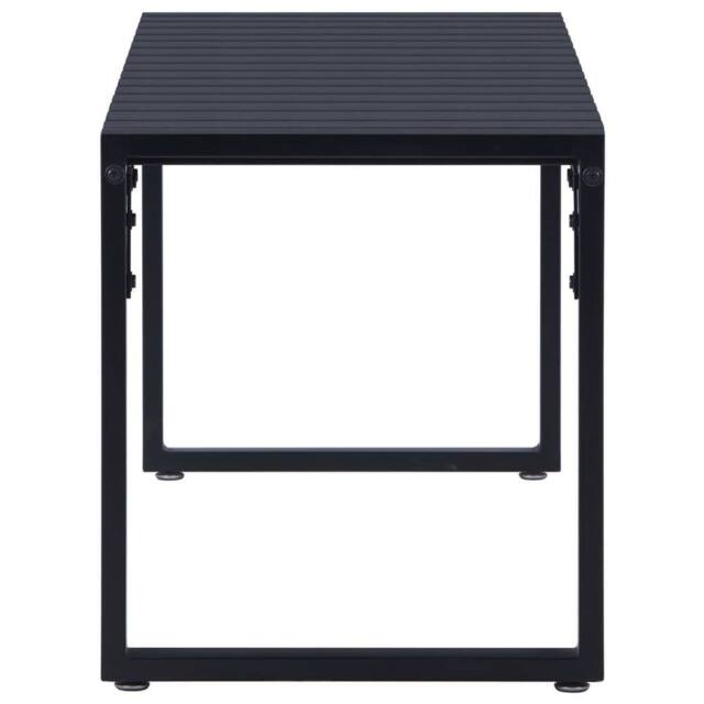 Berkfield Home Beautiful Garden Bench 120.5 cm PS Board Black - image 1