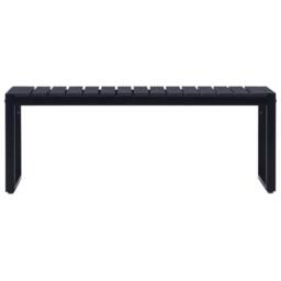 Berkfield Home Beautiful Garden Bench 120.5 cm PS Board Black - thumbnail 3