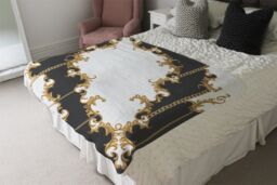 Benjamin Tate Design Baroque Blanket in Natural - Size: 120 cm x 150 cm - thumbnail 3