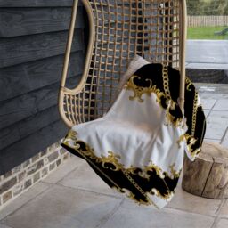 Benjamin Tate Design Baroque Blanket in Natural - Size: 120 cm x 150 cm - thumbnail 4