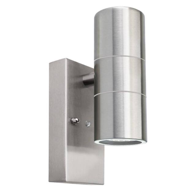 First Choice Lighting Blaze - Marine Grade Stainless Steel Dusk Dawn Sensor Wall Light in Silver - image 1