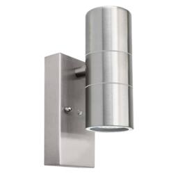 First Choice Lighting Blaze - Marine Grade Stainless Steel Dusk Dawn Sensor Wall Light in Silver