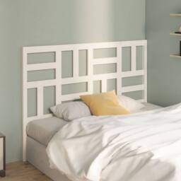 Berkfield Home Beautiful Bed Headboard White 146x4x104 cm Solid Wood Pine - Size: 146 x 4 x 104 cm - thumbnail 1